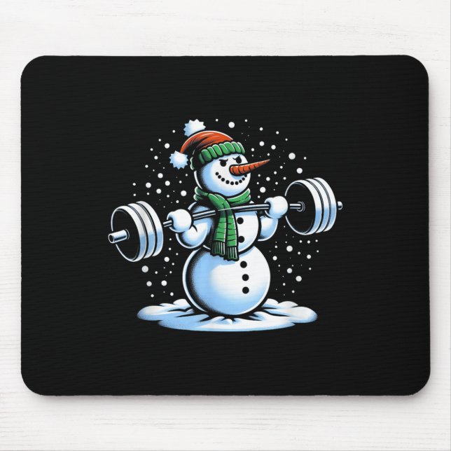 Mousepad Snowman Winter Snowflake G (Frente)