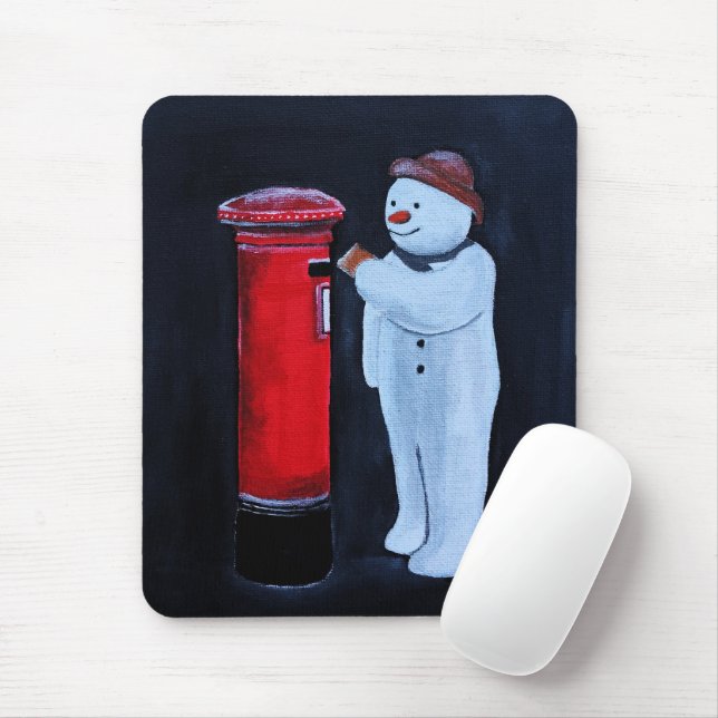 Mousepad Snowman's Letter to Santa Painting by Alfred Fox (Com mouse)
