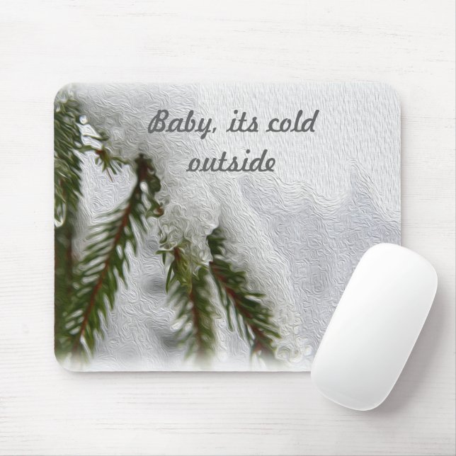 Mousepad Snowy Pines (Com mouse)