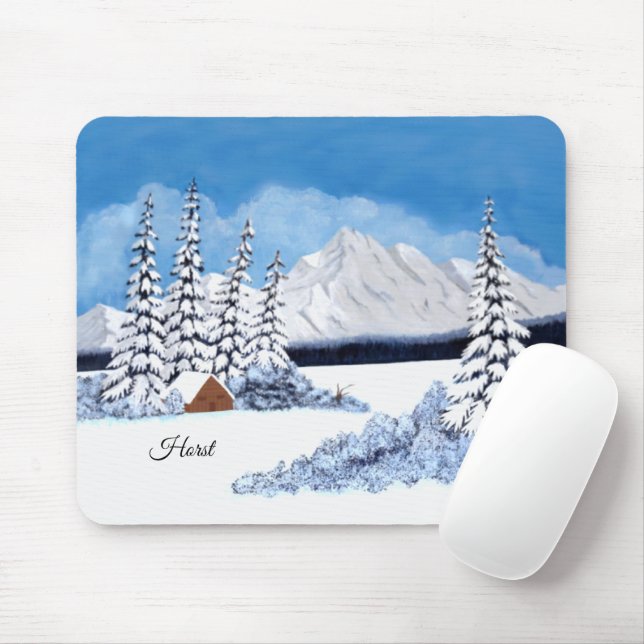 Mousepad Snowy Winter (Com mouse)