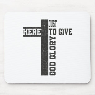 Mousepad Só Aqui Para Dar A Deus Um Dia de as Bruxas engraç