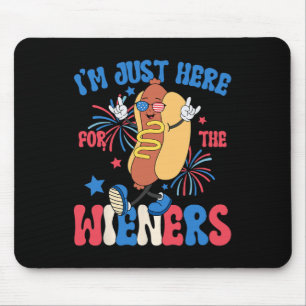 Mousepad Só Aqui Para Os Weiners 4 De Julho Engraçados Quen