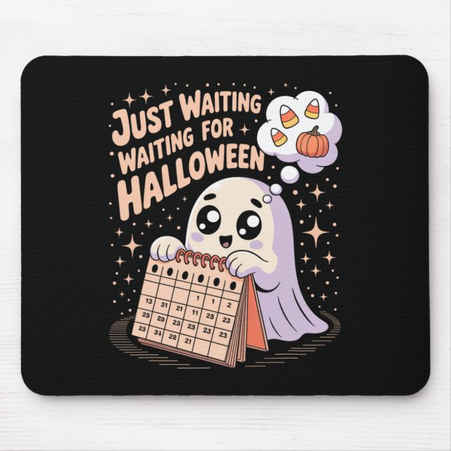 Mousepad Só Esperando O Halloween Ghost Halloween Cote S (Frente)