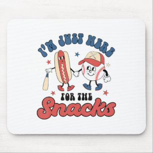 Mousepad Só estou aqui para os aperitivos Bysebyll 4 de jul