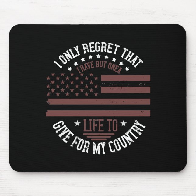 Mousepad Só lamento ter apenas uma vida a dar (Frente)
