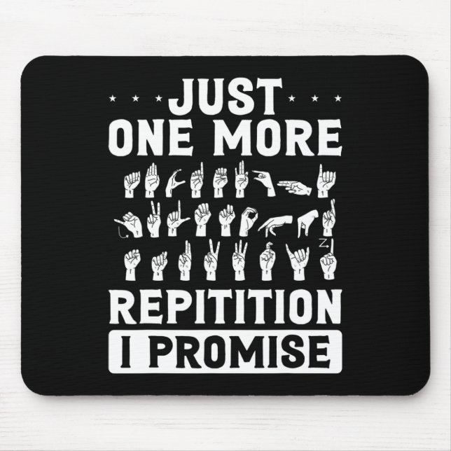 Mousepad Só Mais Uma Reputação Que Prometo Design Para Surd (Frente)