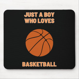 Mousepad Só Um Menino Que Ama O Basquete De Basquete
