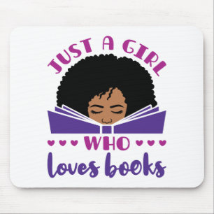 Mousepad Só uma garota que adora livros afro-americanos
