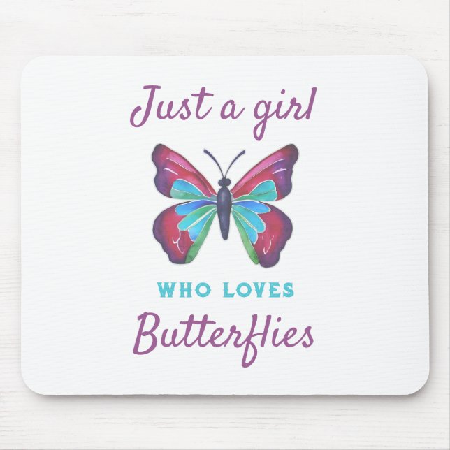 Mousepad Só uma garota que ama Borboletas (Frente)