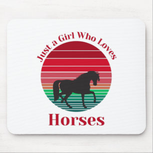 Mousepad Só uma garota que ama cavalos
