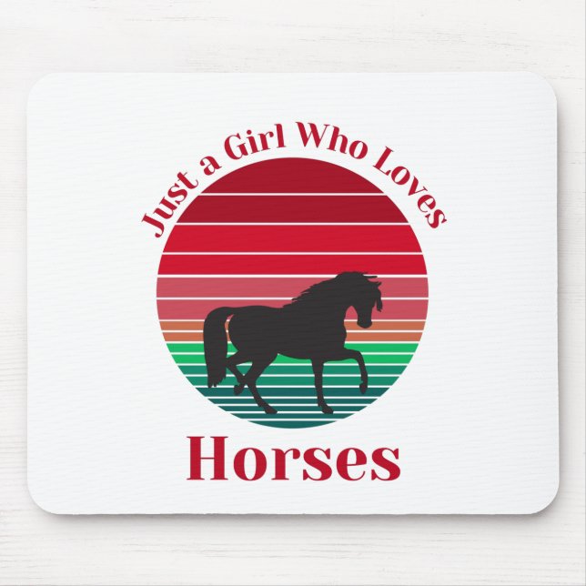 Mousepad Só uma garota que ama cavalos (Frente)