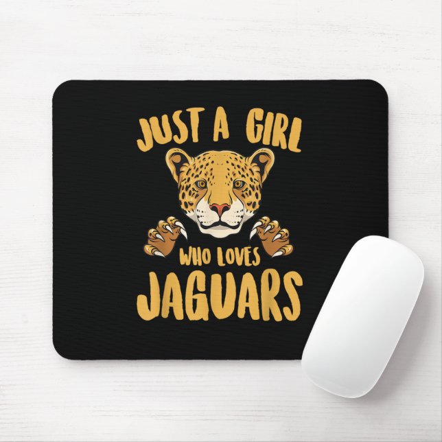 Mousepad Só uma garota que ama Jaguars Engraçada Jaguar Wom (Com mouse)