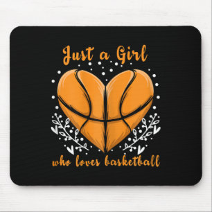 Mousepad Só uma garota que ama Mulheres de Basquete no Espo
