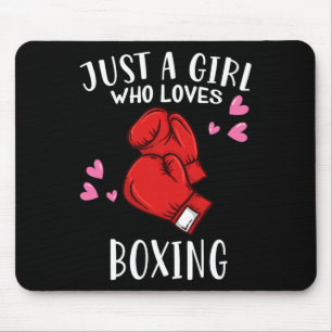 Mousepad Só Uma Menina Que Adora Boxing Boxing Girls Boxer