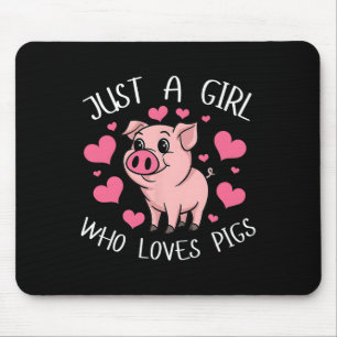 Mousepad Só Uma Menina Que Ama Suínos, Crianças De Coração
