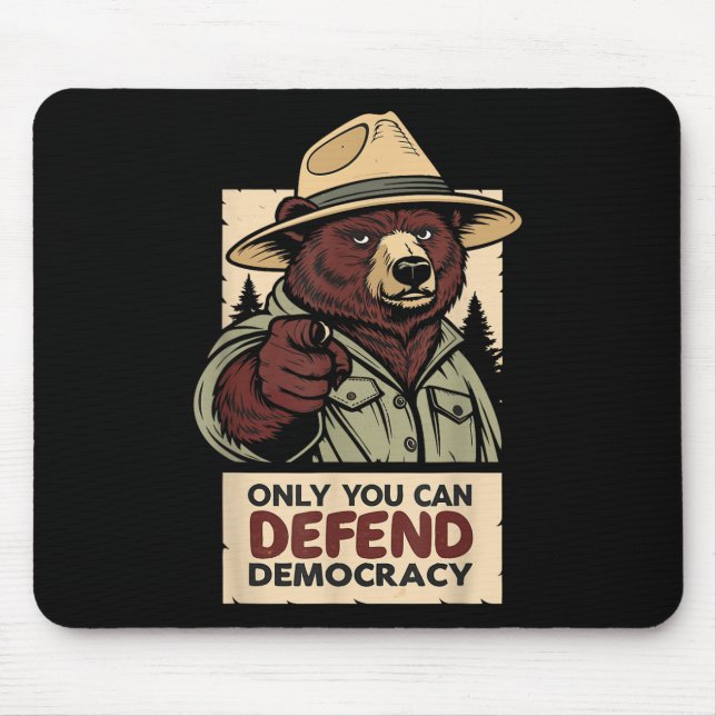Mousepad Só Você Pode Defender A Democracia - Contra A Auto (Frente)