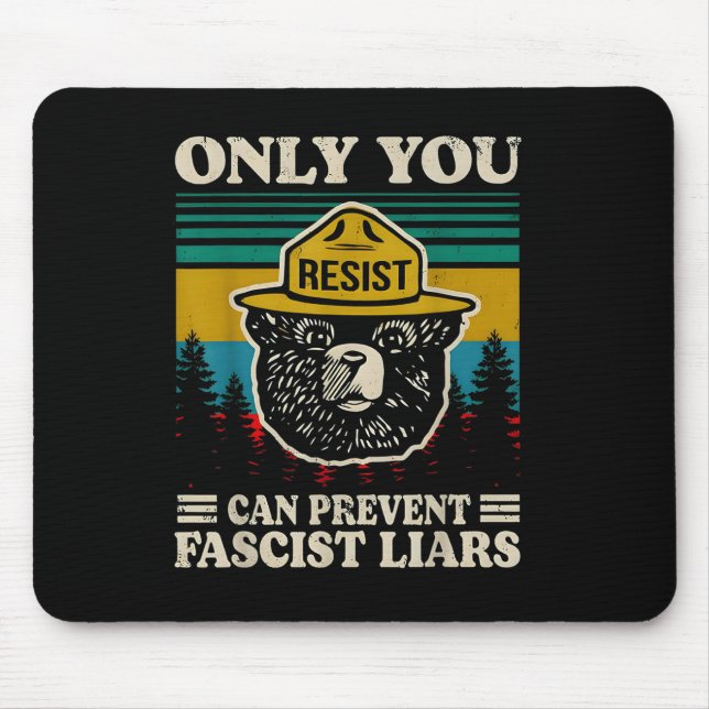 Mousepad Só Você Resiste Pode Impedir Mentiras Fascistas (Frente)