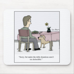 Mousepad Sob a doação da mesa o cão taxa desenhos animad
