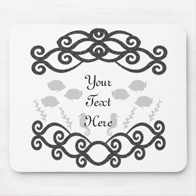 Mousepad Sob a fama dos peixes do mar (Frente)