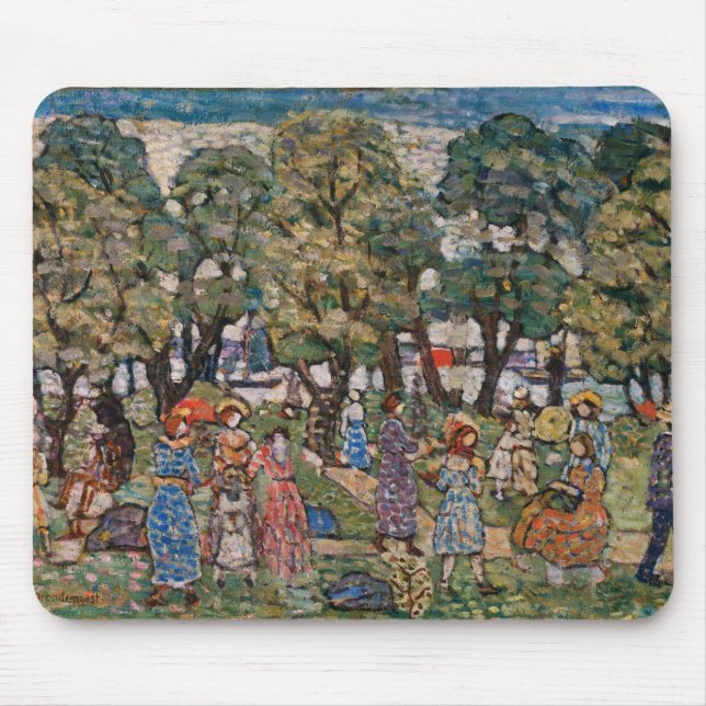 Mousepad Sob as Árvores de Maurice Prendergast, Belas Artes (Frente)