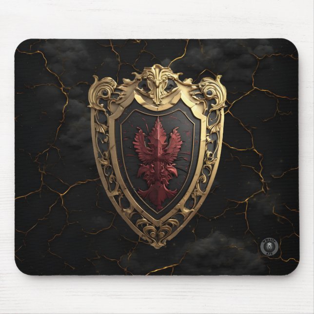 Mousepad Soberano Rubi Vermelho Barroco Gaming  (Frente)