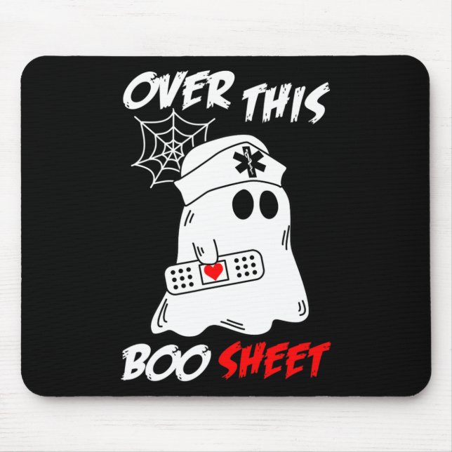 Mousepad Sobre Esta Enfermeira Fantasma De Boo Sheet (Frente)