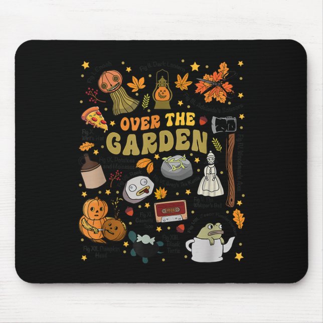 Mousepad Sobre os Obrigados de queda de abóbora do jardim d (Frente)