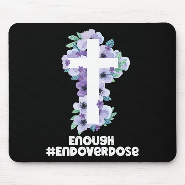 Mousepad Sobredosagem cruzada cristã Roxa Sobredosagem Roxa (Frente)