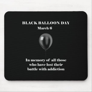 Mousepad Sobredosagem no dia Lloon preto Sensibilização par