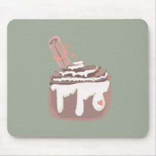Mousepad Sobremesa de Pão de Canela Desenho à Mão