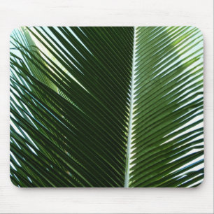 Mousepad Sobreposição das bordas das palmas Abstrato Verde