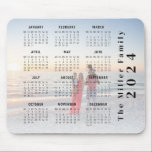 Mousepad Sobreposição de cheio da família de fotos 2024<br><div class="desc">2024 Calendário fotográfico com a foto da sua família.</div>