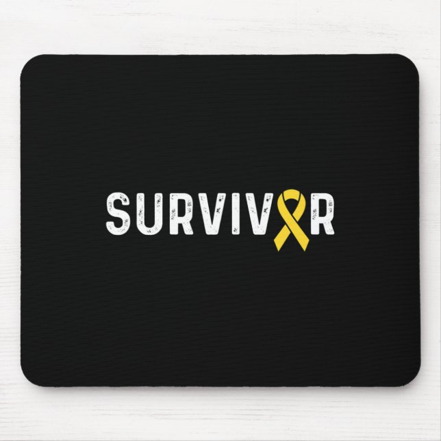 Mousepad Sobrevivência da Fita de Conhecimento do Cancer In (Frente)