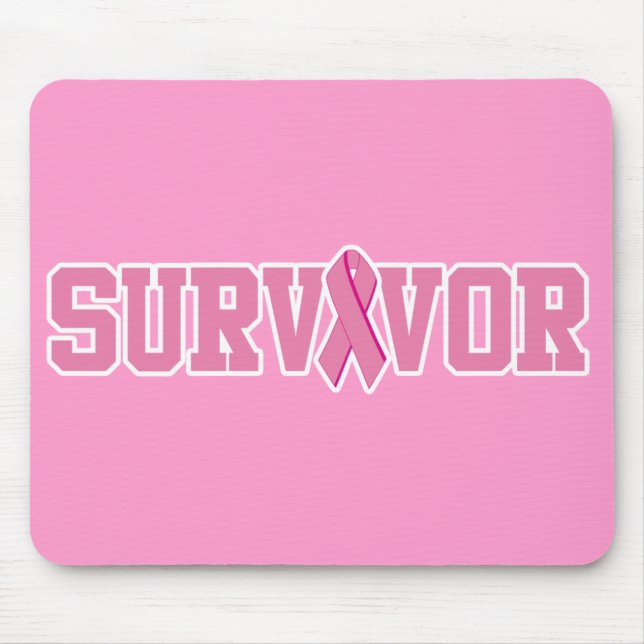 Mousepad Sobrevivência do Câncer da Mama (Frente)