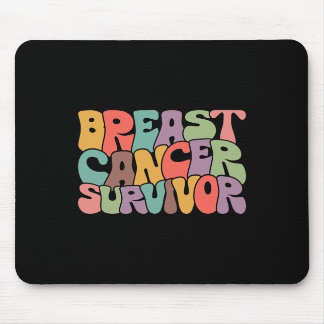 Mousepad Sobrevivência do Câncer da Mama Suporte ao Guerrei (Frente)