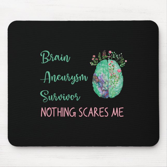 Mousepad Sobrevivência do neurismo cerebral Nada me assusta (Frente)