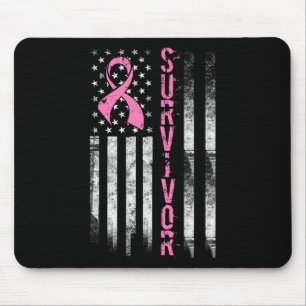 Mousepad Sobrevivência legal ao Câncer da Mama - Bandeira r