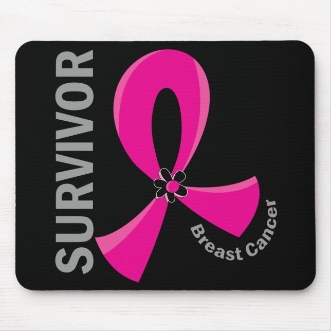 Mousepad Sobrevivente 12 do cancro da mama (Frente)