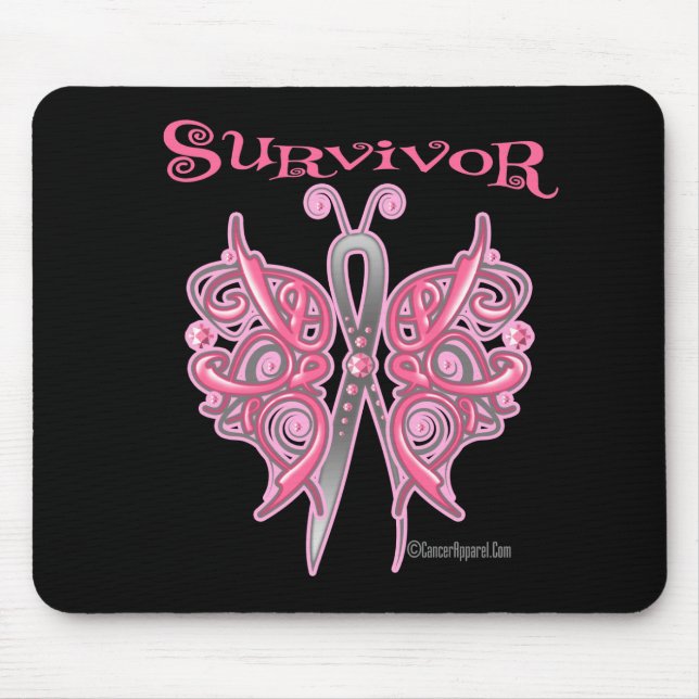 Mousepad Sobrevivente Borboleta Celta - Cancer mamário (Frente)