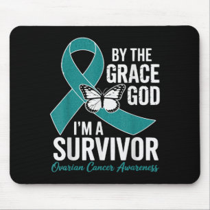 Mousepad Sobrevivente câncer de ovário Pela Graça De Deus T