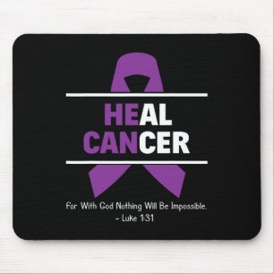 Mousepad Sobrevivente de câncer Cristão de Câncer de pâncre