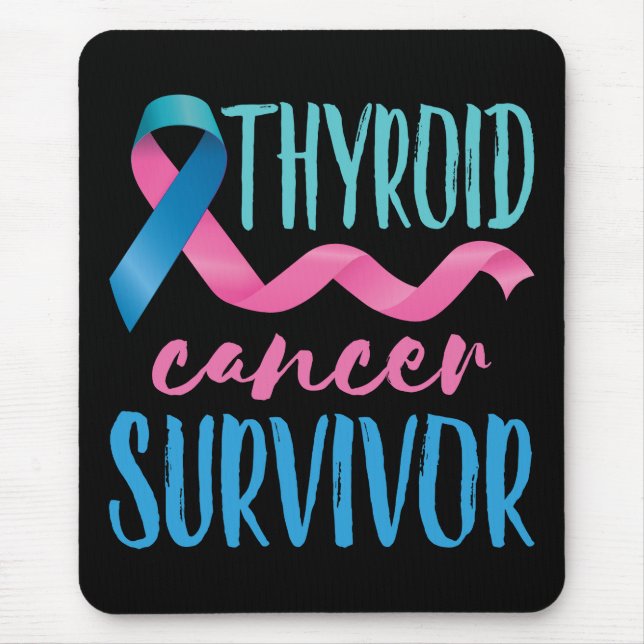 Mousepad Sobrevivente de câncer da tiroide (Frente)