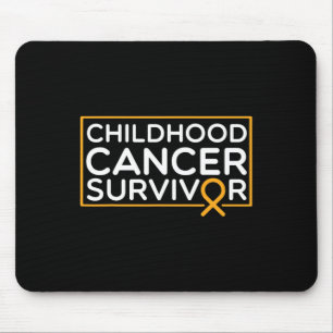 Mousepad Sobrevivente de Câncer Infantil Faixa de Câncer In