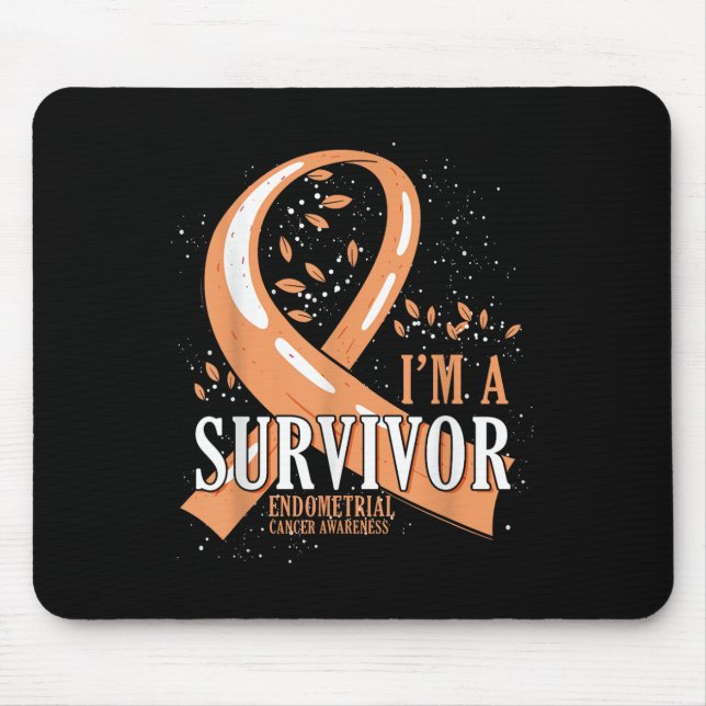 Mousepad Sobrevivente de câncer Pêssego Cancer Endometrial  (Frente)