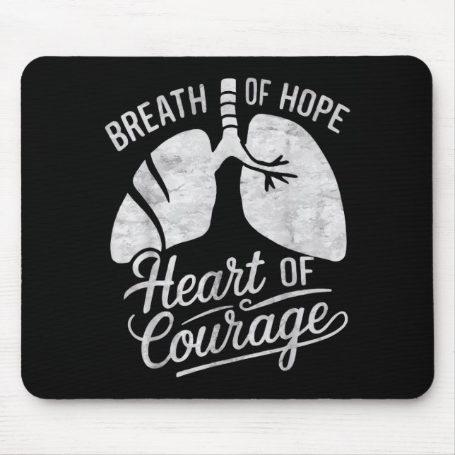 Mousepad Sobrevivente de Pulmão Colapsado Doença Pulmonar P (Frente)