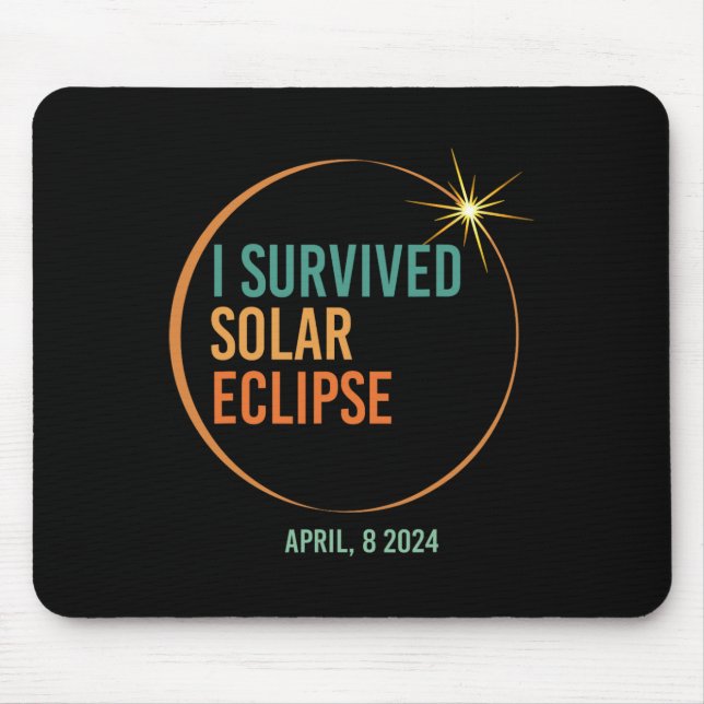 Mousepad Sobrevivente Eclipse Solar Abril 8 2024 Totalidade (Frente)