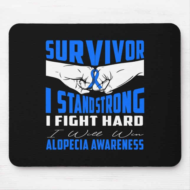 MOUSEPAD SOBREVIVENTE EU MANTENHO FORTE ALOPECIA CONSCIENTE (Frente)