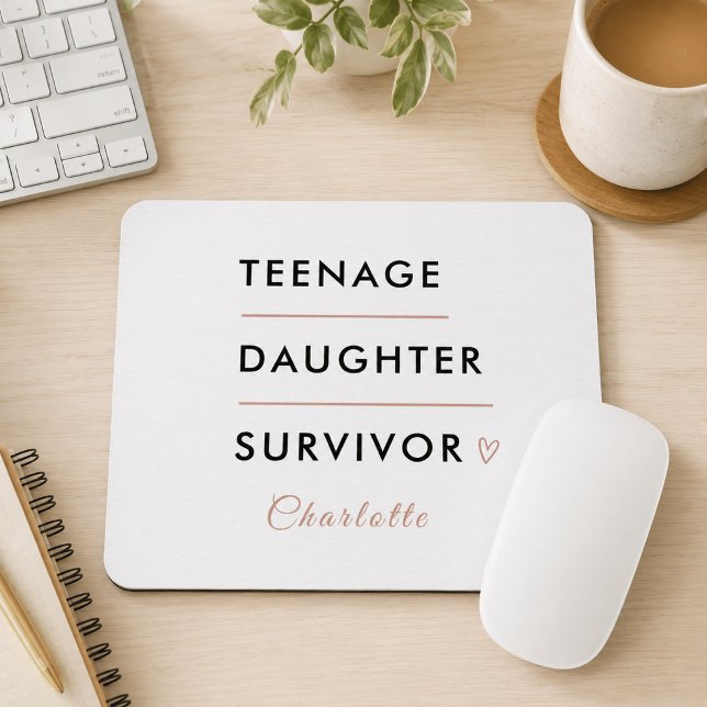 Mousepad Sobrevivente Filha Adolescente Personalizada (Criador carregado)