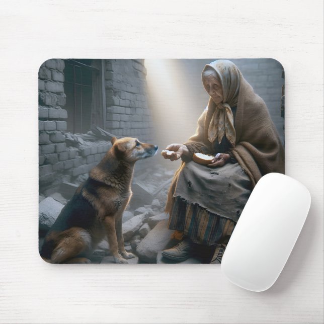 Mousepad Sobreviventes de Velhice-Dama e Cão (Com mouse)