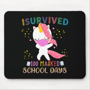Mousepad Sobreviveram 100 Dias Escolares Mascarados A Dar M